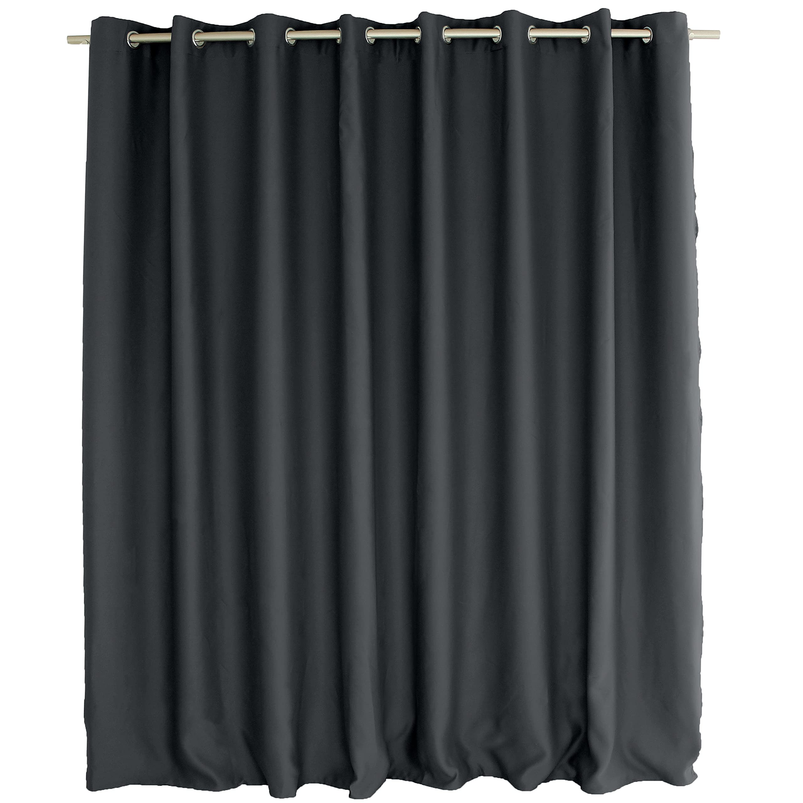 ED ENJOY HOME Large Width Blackout Curtain, Polyester, Darkgray, 300x240cm