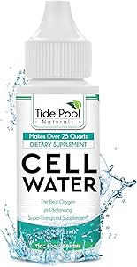Tide Pool Naturals CellWater pH Balancing Liquid Oxygen Drops and Water Purification Drops for Cell Regeneration (1 fl oz)