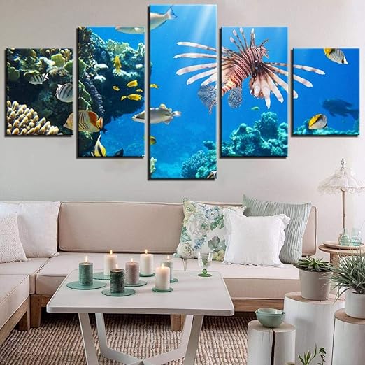 13tdfc Cuadros Decoracion Salon Modernos 5 Piezas Lienzo Grandes