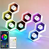 vimeepro Hexagon LED Lights - 8 Pack Smart APP RGB Gaming LED Light with Remote Control & Music Sync Honeycomb Shape Hexagon Wall Lights for Bedroom, Living Room Wall, Gaming Decor