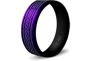 Knot Theory Trinity, Celtic, Claddagh Silicone Ring for Men and Women - Silicone Wedding Band for Sports Activities, Breathable Comfort Fit 6mm Bandwidth