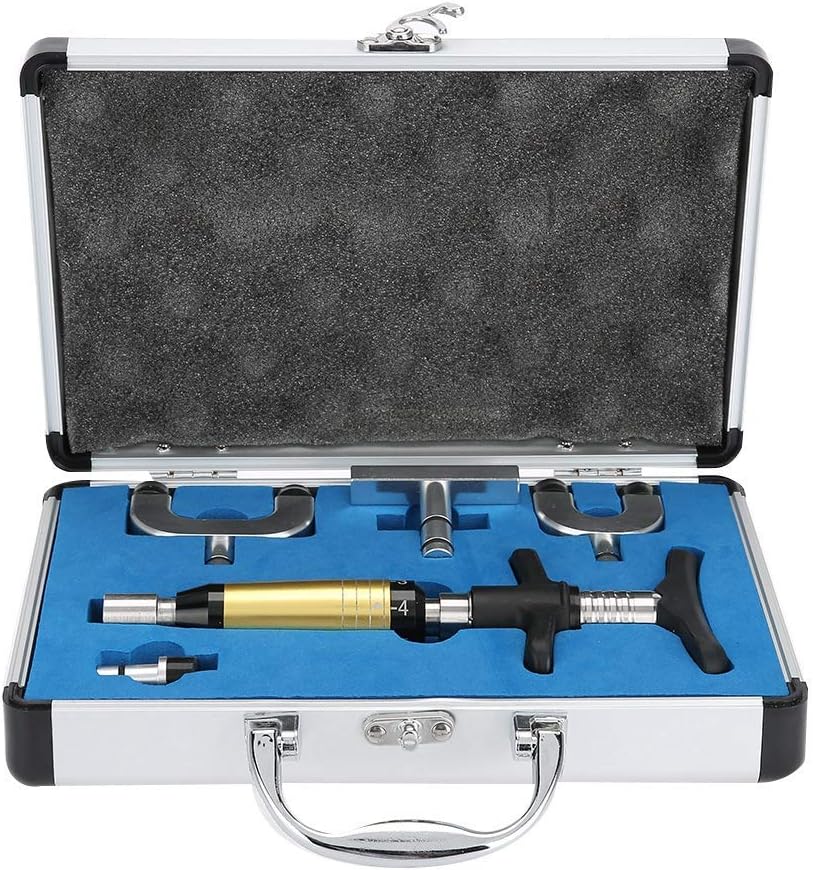 6-Level Manual Chiropractic Tool, Massage Spine Correction Gun, with 4 Types of Conversion Heads