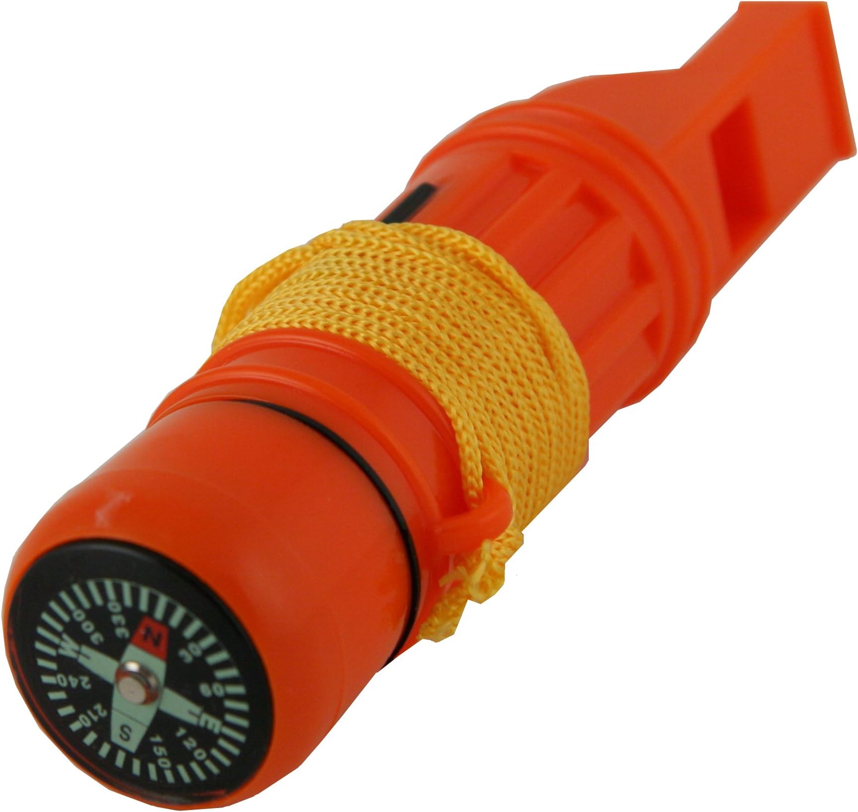 Emergency Zone 5 in 1 Survival Whistle. Compass, Whistle, Water-Resistant Container, Signal Mirror, Ferro Rod. Available in 1, 3, 30, and 300 Pack.