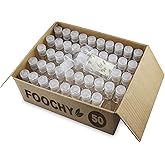 FOOCHY 2oz Empty Hand Sanitizer Travel Size Bottles, Refillable Clear Plastic Containers with Flip Cap for Shampoo, Lotion, Cream, Baby Shower, Tolitery (50 Pack)