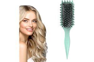 LYZAILHB Curly Hair Brush,Defining Curl Brush with Prongs,Reduce Hair Pulling And Curl Separation,Detangling,Shaping and Defining Curls,Hair Styling Tools for Women and Men (Green)