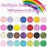 DTYDECLE 1680pcs Pearl Beads 6mm 28 Colors Glass Plastic Jewelry Making Kit view 3