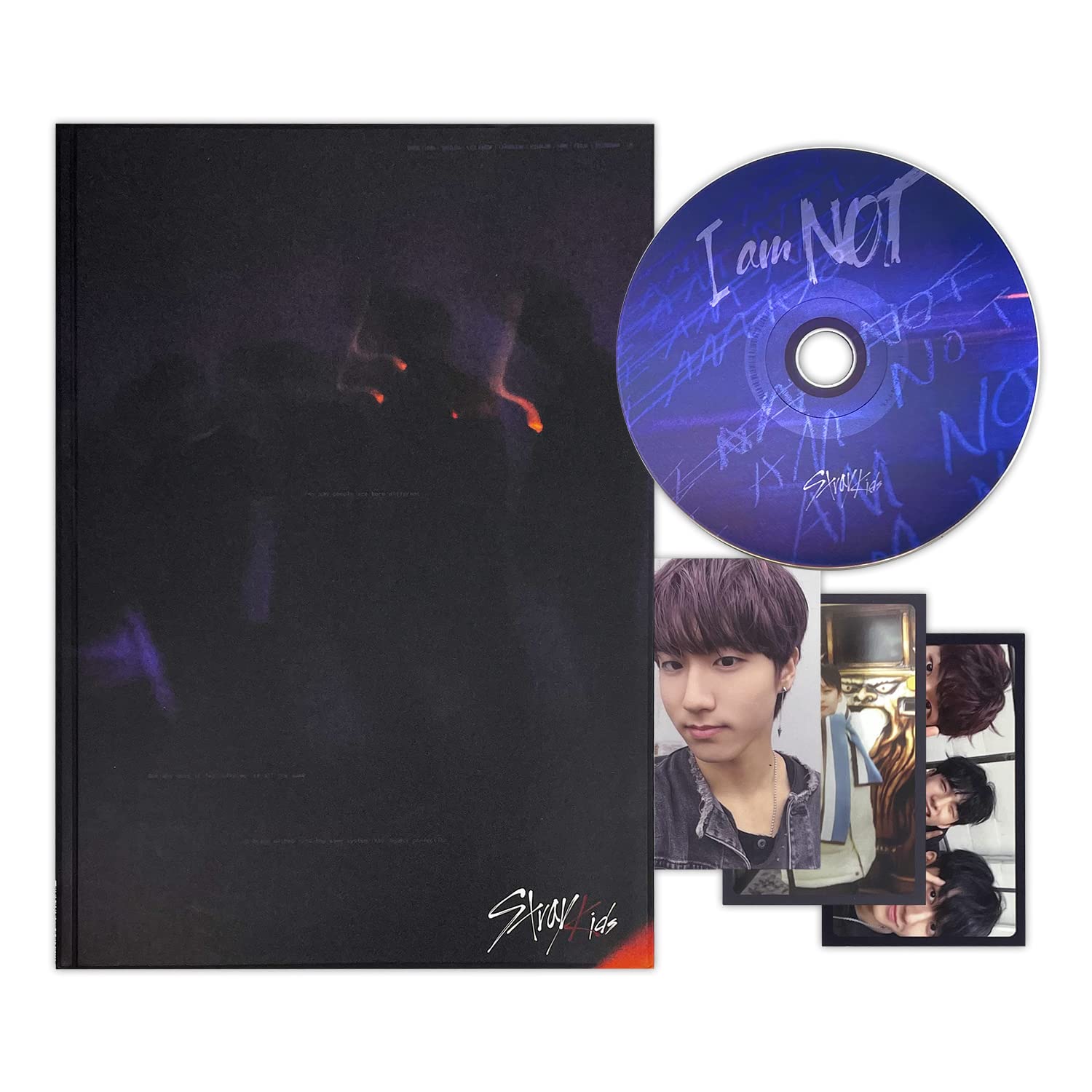 STRAY KIDS - 1st Mini Album - [I am NOT] (NOT Ver.) CD + Photobook + 3 Photocards + 2 Pin Button Badges