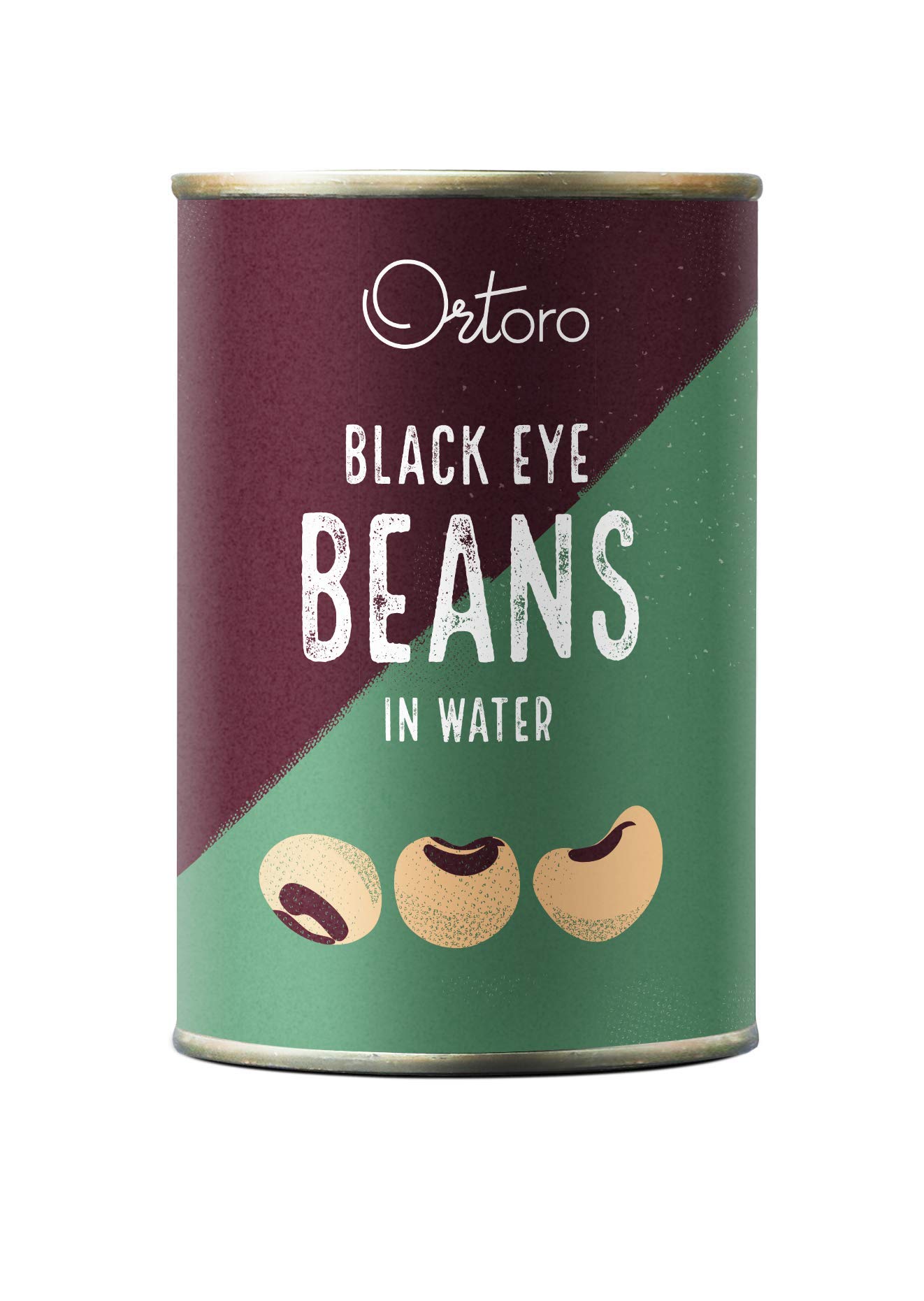 Ortoro - Black-Eyed Beans, 400g (Pack of 12 )