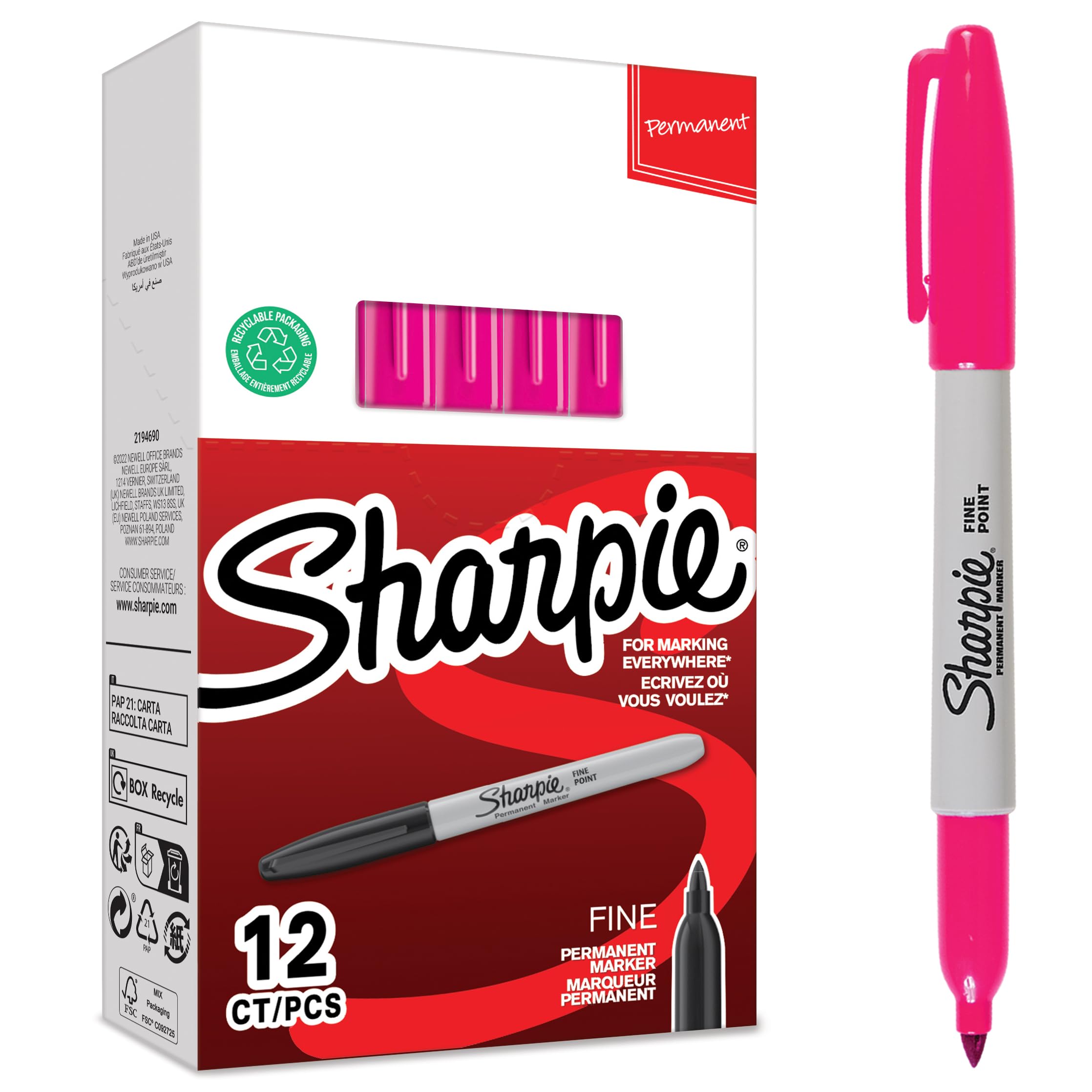 Sharpie Fine 2194216 magenta |12 count