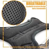 Musonic No Pull Dog Harness Breathable Adjustable with Free Lead Black view 4
