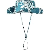 Printed Bucket Hat UPF 50+ Quick-Dry Breathable Sun Hat, Roll-Up Brim Boonie Hat with Adjustable Fit for Beach Hiking Fishing