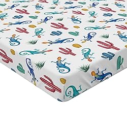Ambesonne Gecko Fitted Sheet, Watercolor Effect