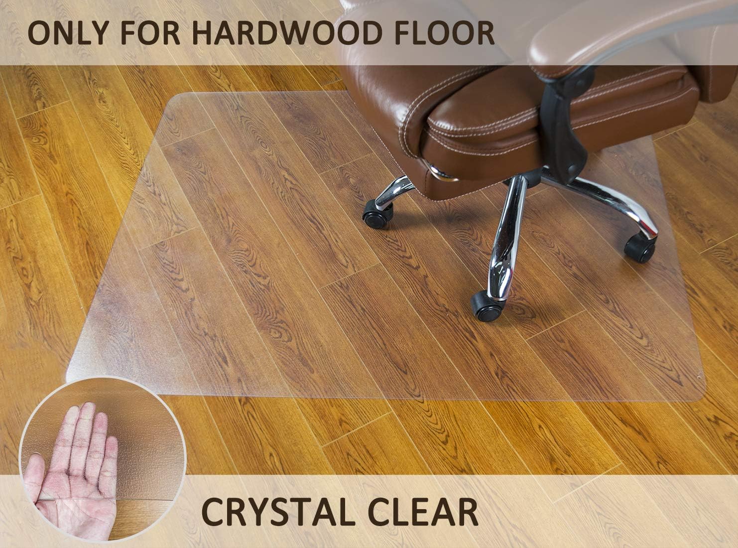 Homek Office Chair Mat for Hardwood Floor, 48 x 30 Inches Desk Chair Mat for Hard Floor, Easy Glide for Chairs: Kitchen & Dining