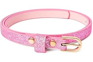 PEPPERCORN KIDS Kids Ultra-Skinny Sparkly Belt, Ages 4-7 Years and 8-14 Years, Stylish Glitter Belt for Girls