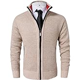 Vcansion Men's Classic Cardigan Sweaters Stand Collar Slim Fit Casual Knitted Sweater