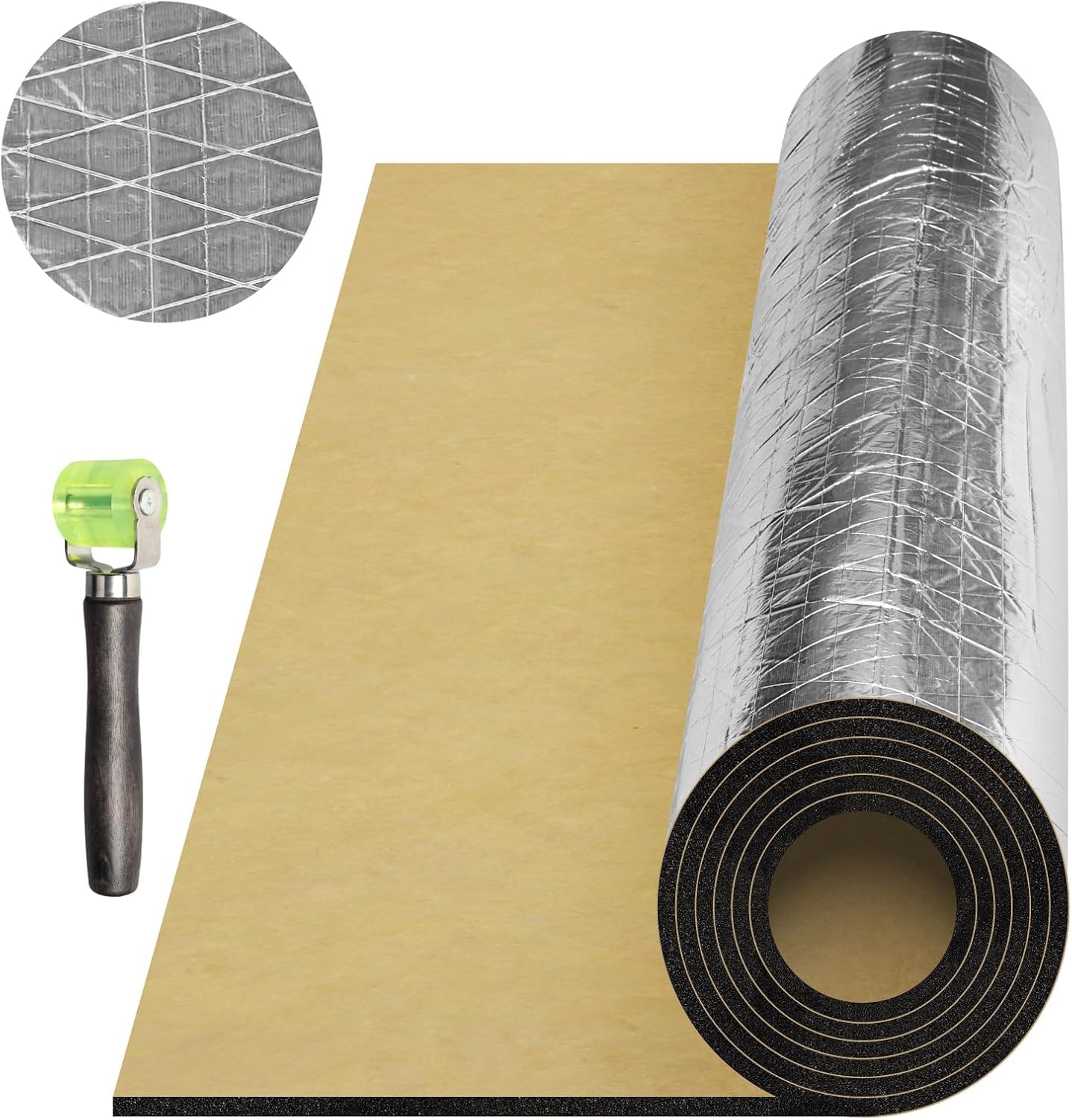 Photo 1 of Storystore 394 mil (10mm) 16.5 sqft Heat Sound Deadening Insulation Mat, 39"(W) x 60"(L) x 3/8"(T) Car Sound Deadening Material, Sound Deading Material for Cars