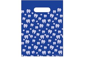PRACTICON Molar Dental Giveaway Bags, 9" x 12", 100 Pack