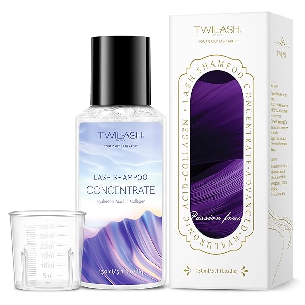 LASH SHAMPOO CONCENTRATE (150ML/ 5.12OZ): DEEP CLEANSE, LONG-LASTING HYDRATION, GENTLE FORMULA (SENSITIVE EYES & LASH EXTENSIONS MAKES UP TO 30.7OZ), 6 CUSTOMIZABLE FRAGRANCES (PASSION FRUIT)