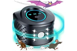 RELYALLY 2025 Upgraded Ultrasonic Rodent Repeller - Indoor Pest Control, Mouse Deterrent Ultrasonic, Repel Squirrels, Ultrasonic Bat Repellent for Attic & Rodent Repellent Indoor