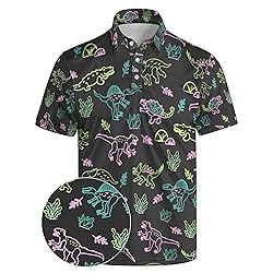 Xdceu Men's Dinosaur Golf Polo Shirt Dinosaur Golf
