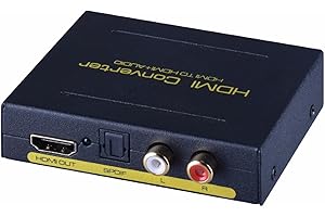 ViewHD HDMI Audio Extractor | Toslink Optical Digital Audio Output | Analog RCA L/R Stereo Output | HDMI v1.3 1080P 3D | Model: VHD-H2HSAs