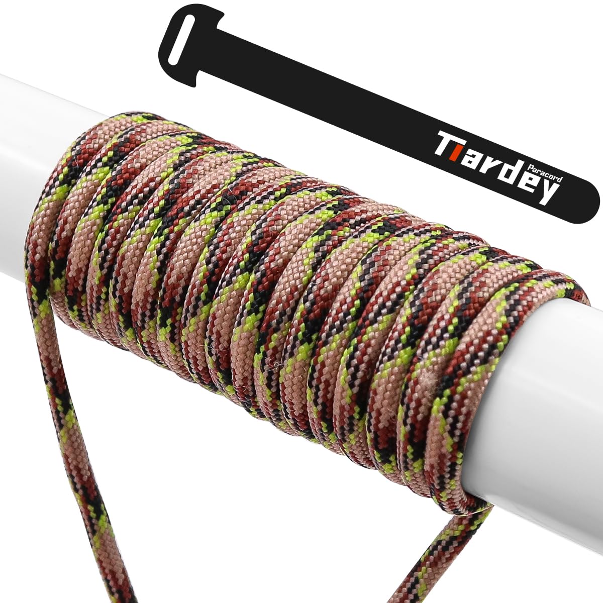 Tiardey PPF-076 Paracord 4mm 100ft (31m) 7 Core Strand,Tear-resistant,Nylon Cord,Mil Spec Type III Paracord,Holds up to 250kg for Outdoor Survival Camping