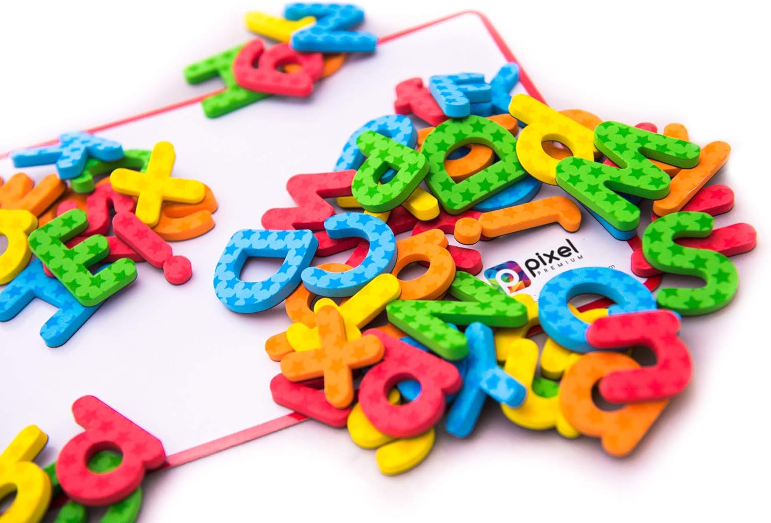 Pixel Premium ABC Magnets for Kids Gift Set - 142 Magnetic Letters for Fridge, Dry Erase Magnetic Board and FREE e-Book with 40+ Learning & Spelling Games - Best Alphabet Magnets for Refrigerator Fun!: Furniture & Decor