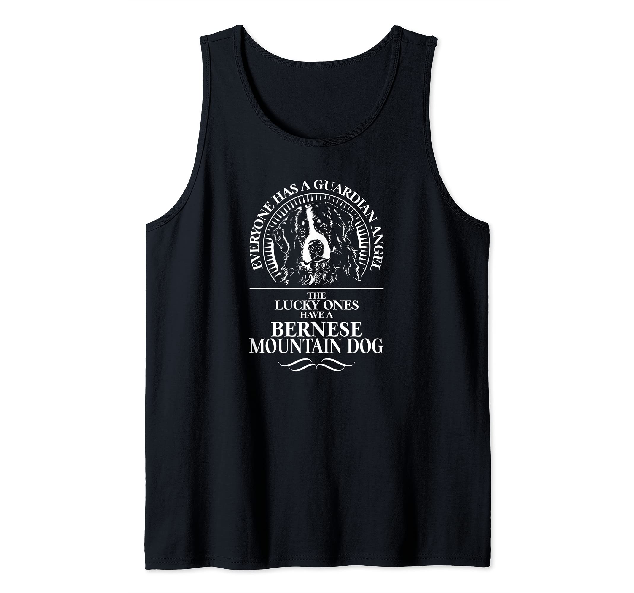 Proud Bernese Mountain Dog Guardian Angel dog saying Tank Top