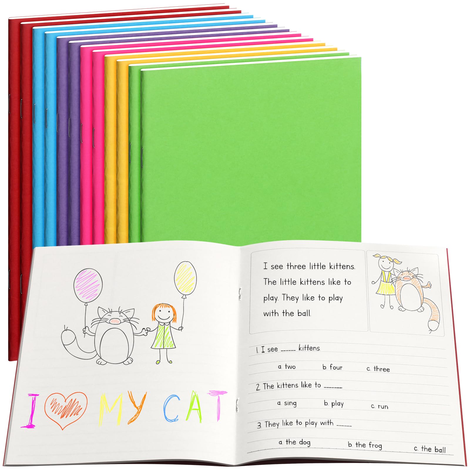 Photo 1 of MotiMind 12 Pcs Blank Books for Kids to Write Stories Bulk Small Notebooks Journals Colorful Soft Cover Notebooks for Drawing Students Gifts for Easter Basket Stuffers