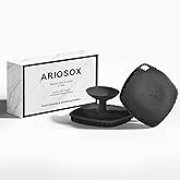 ARIOSOX 2 Pack Face Scrubbers, Silicone Face Scrubber Soft Bristles, Gentle Lather, Exfoliating & Deep Cleaning for Sensitive Skin, Giant Suction Cup Stick Securely, Easy to Store (Black)