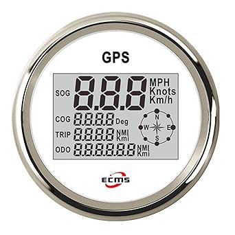 Amazon 85mm オート マリン デジタルgps速度計 オドメーター 0 999 Konts Km H Mph 12v 24v バックライト付き 電子計測機器 電子測定機器アクセサリ 産業 研究開発用品 通販