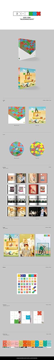 Exo Cbx Cbx Chen Xiumin Baekhyun Exo Cbx Blooming Days Blooming Ver Cd 64p Photobook 1p Photocard 1p Sticker K Pop Sealed Amazon Com Music