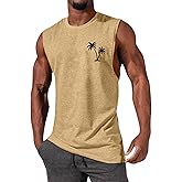 ONLYSTORY Mens Tank Tops Casual Summer Beach Vacation Hawaiian Graphic Muscle Gym Palm Tree Sleeveless Tee Shirts