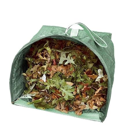 2-Pack Garden Waste Bags,Reusable Leaf Bag,Lawn Pool Garden Leaf Waste Bag,Yard Dustpan Type Garden Bag for Collecting Leaves