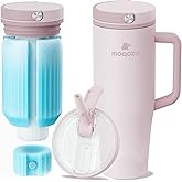 MOQOZO Reuseable Breastmilk Storage Bottle, Portable Breast Milk Cooler for Outdoor Travel TSA Approved, 40oz Larger Capacity Chiller Container Keeps Milk Fresh for 24+ Hours (Pink)