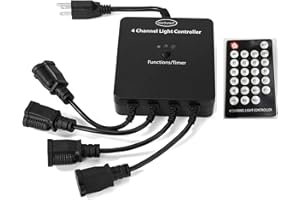 STARDUNES 4 Channel Light Controller for Holiday Lights, Christmas Lights, Outdoor Decorations. Create Dazzling Light Displays with Multiple Functions, Chasing, Twinkle, Shooting Star, Stacking, Sparkle etc.