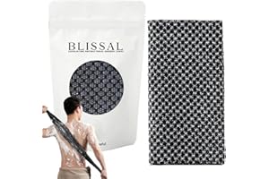 DHZLH Exfoliating Shower Towel, Scrub Cloth, Long Exfoliating Washcloth Towel, Exfoliator Shower Towel Back Body Scrubber for Men Women (Black)