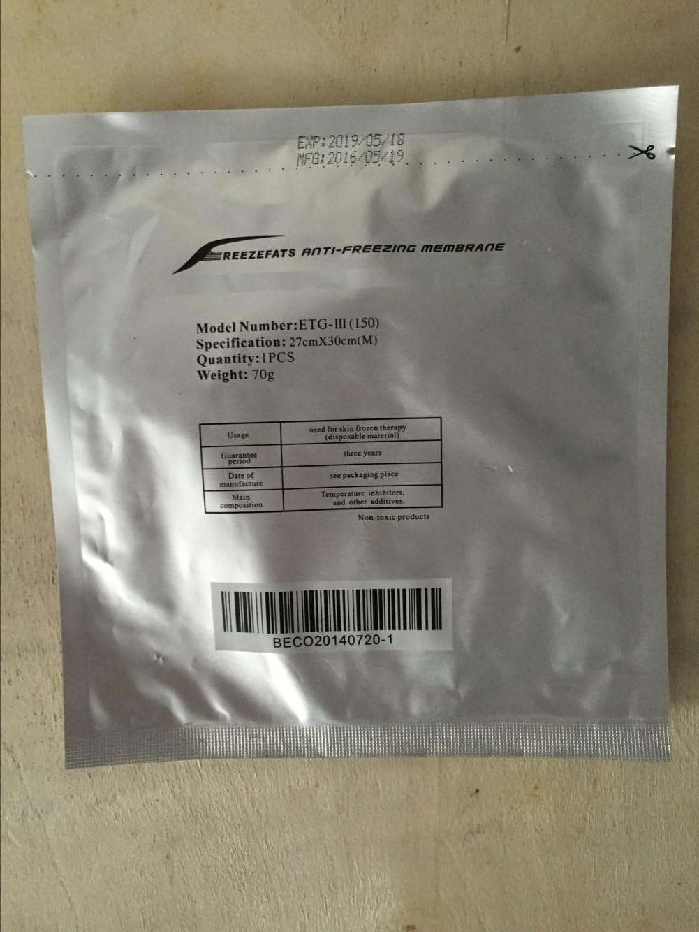 Dia C-r-yolipolysis C-o-ol-sculpting Freeze Membranes Cryo mask cooling pad