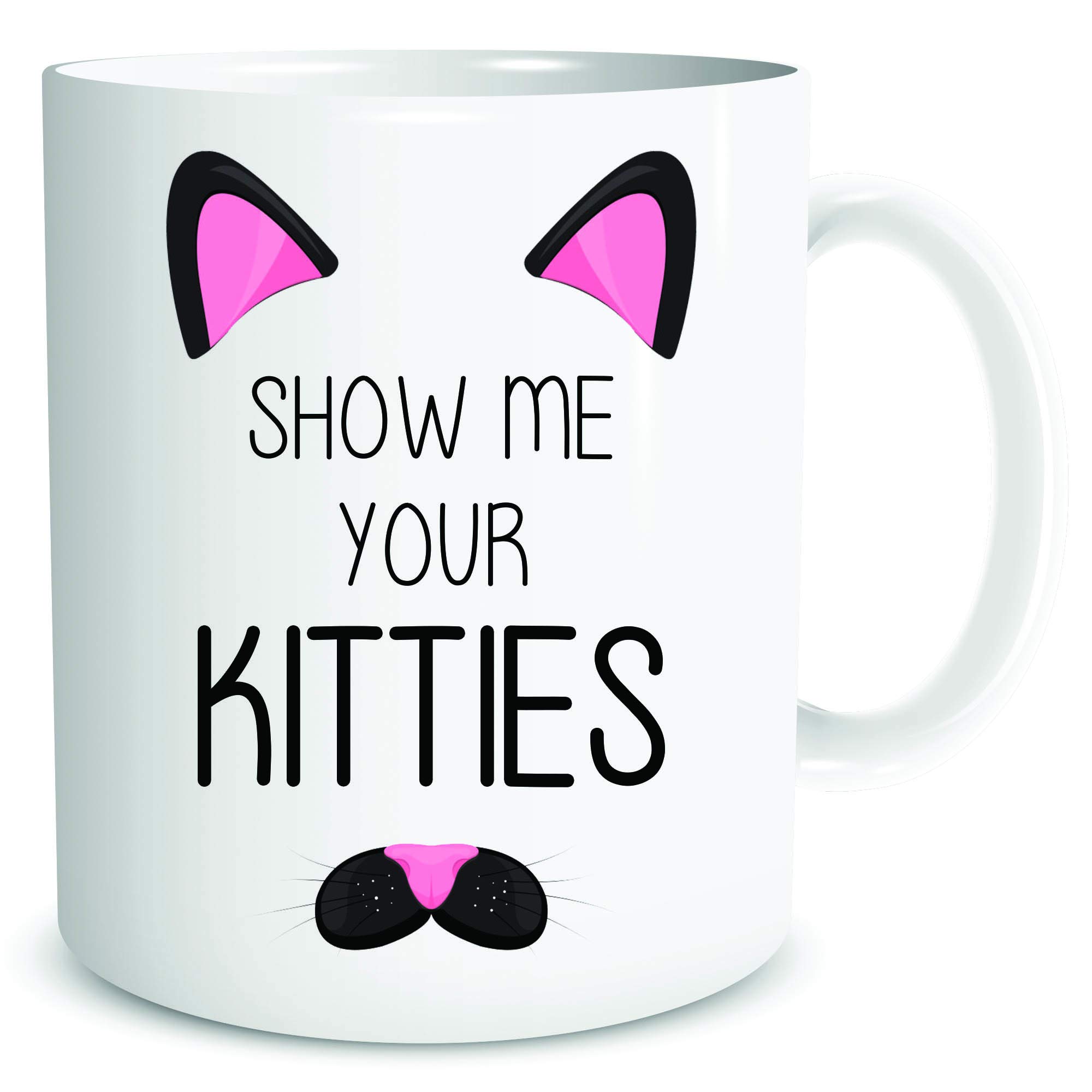 Show Me Your Kitties Funny Cat Mugs Coffee Tea Cup Mug Birthday Gift Banter Cat Lover Present WSDMUG1909