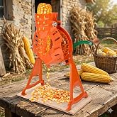 Corn Sheller, Corn Stripper Manual Hand Crank Steel Corn Thresher with Stand Heavy Duty for Farm &amp; Home Use