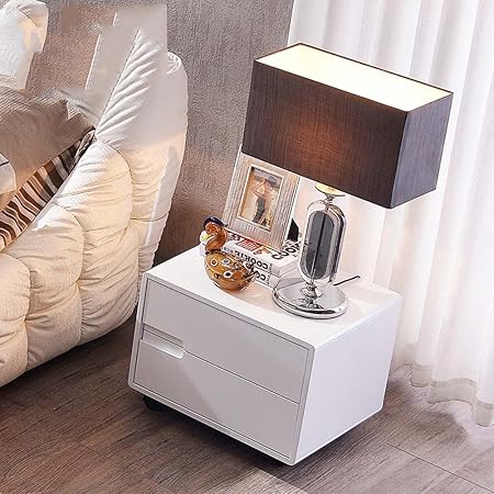 Fjiwdtgyhfgt Mini Bedroom Bedside Table With Wheels Simple Modern White Drawers Solid Wood Locker Storage Cabinet Bedside Cabinet A 50x40x40cm 20x16x16inch Amazon Co Uk Kitchen Home