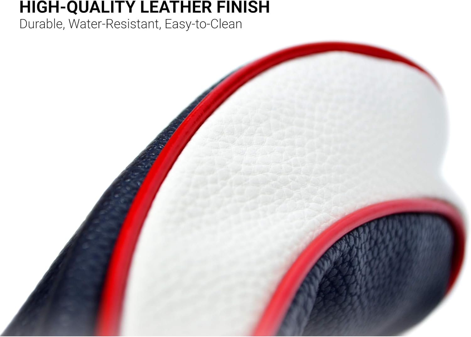 USA Golf Head Covers for Driver & Fairway Woods (Set of 3) - Premium Leather Headcovers, Designed to Fit All Woods and Drivers (Navy) : Sports & Outdoors