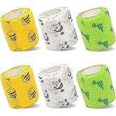 SafeSense 6 Pack Vet Wrap 2 inch for Dogs Horses, Pet Wrap Bandage Self Adhesive, Coban Bandages for Wounds Breathable Non Woven for Dog Cat Horse Pet Animals