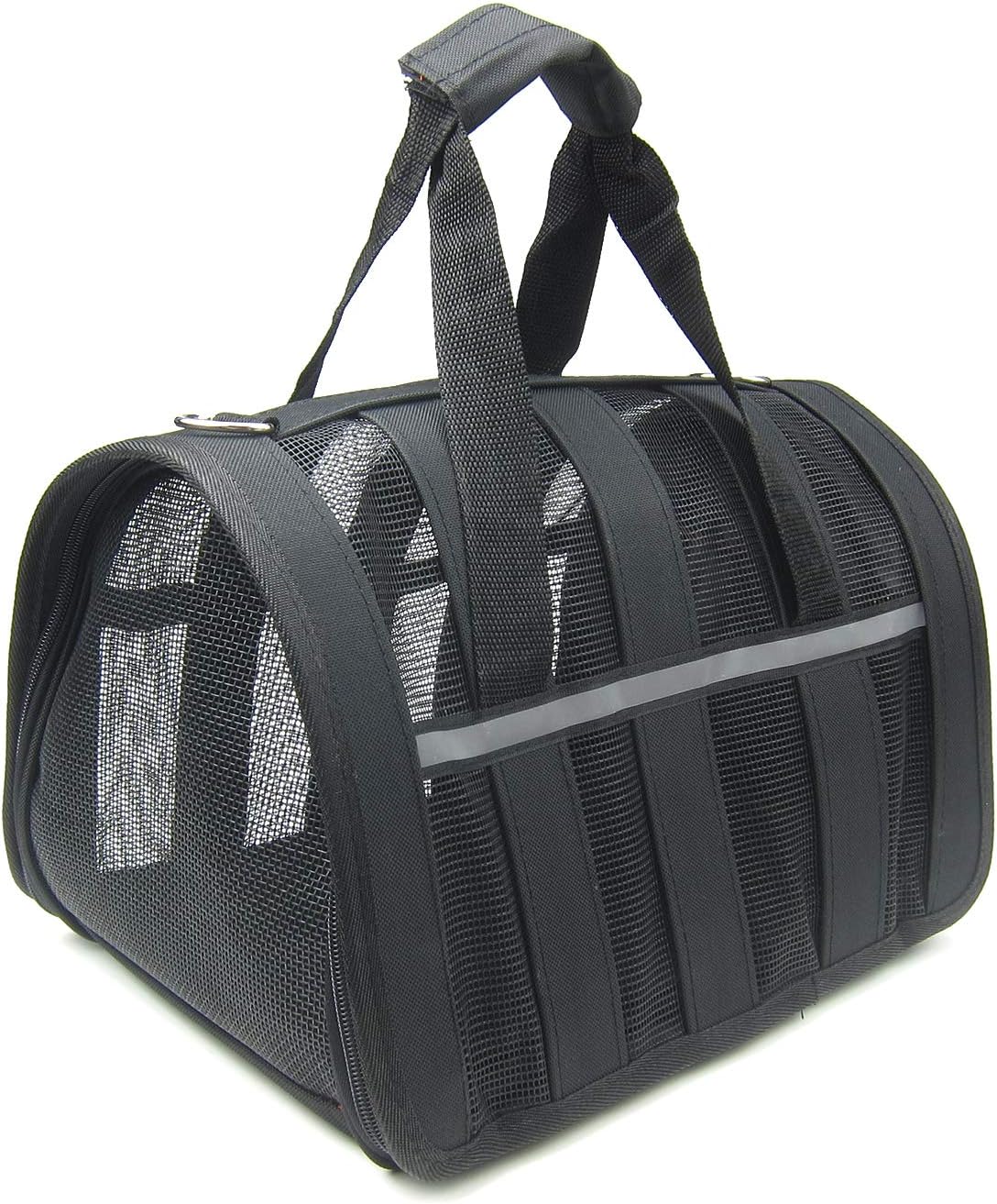 Alfie Pet - Sage Pet Carrier with Adjustable Strap - Color: Black, Size: Small