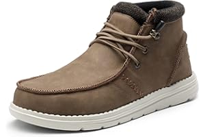 Bruno Marc Men's Casual Slip-on Shoes Warm Loafers for Men Winter Boots