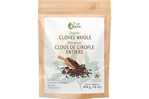 True Organic Ceylon Cloves Whole 16 Oz - USDA & Kosher Certified , Gluten-Free & Non-GMO Cloves , Pure Ceylon Premium Quality