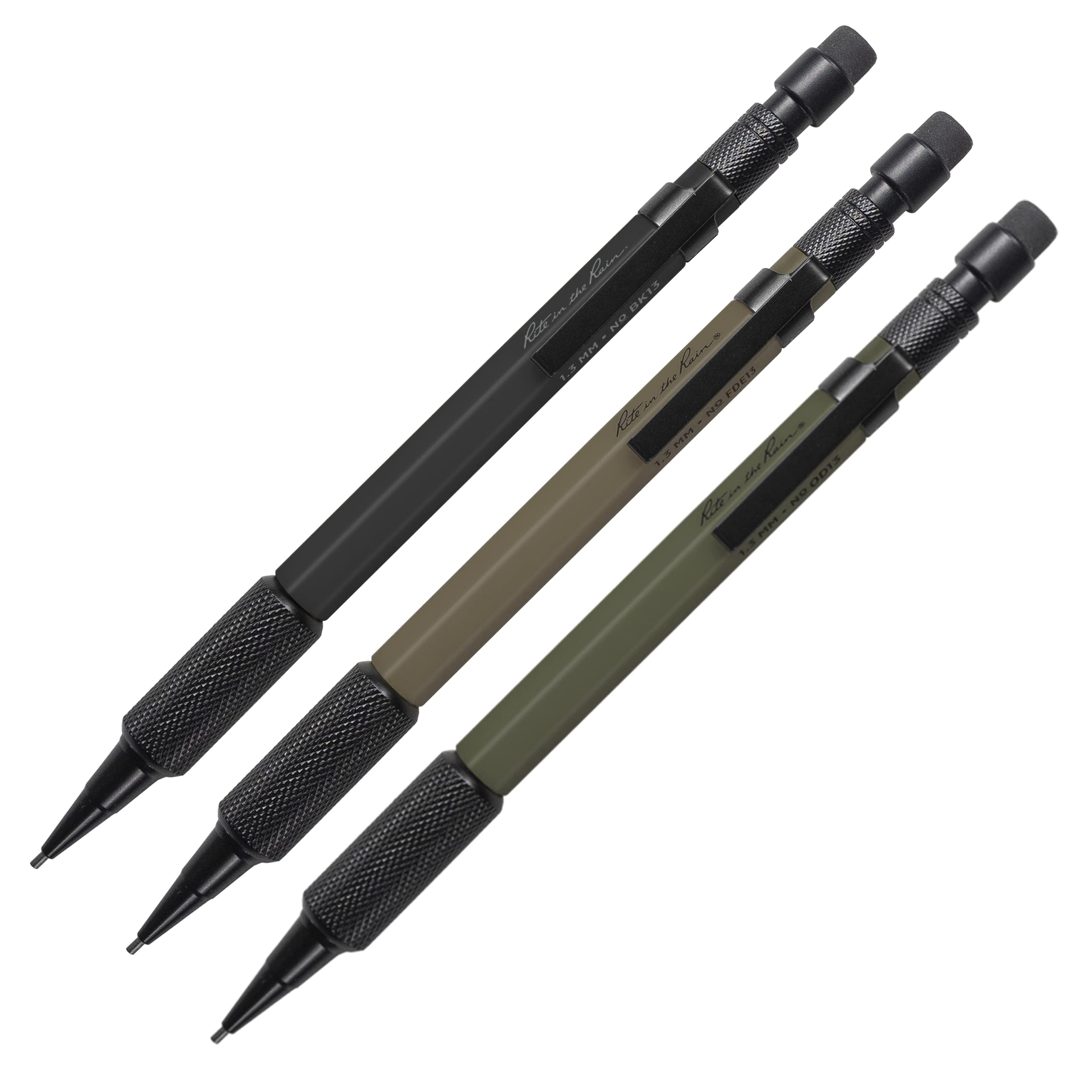 Rite in the Rain Weatherproof Mechanical Pencils, 1.3mm Black Lead, 3 Pack (No. TAC13) — image 1