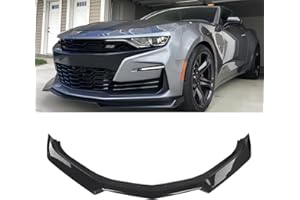 SOSEGA Compatible with for Camaro SS 2016-2024 / LS LT RS 2019-2024 ABS Plastic 5 Pcs Front Bumper Lip Splitter Spoiler (Carbon Fiber Print)
