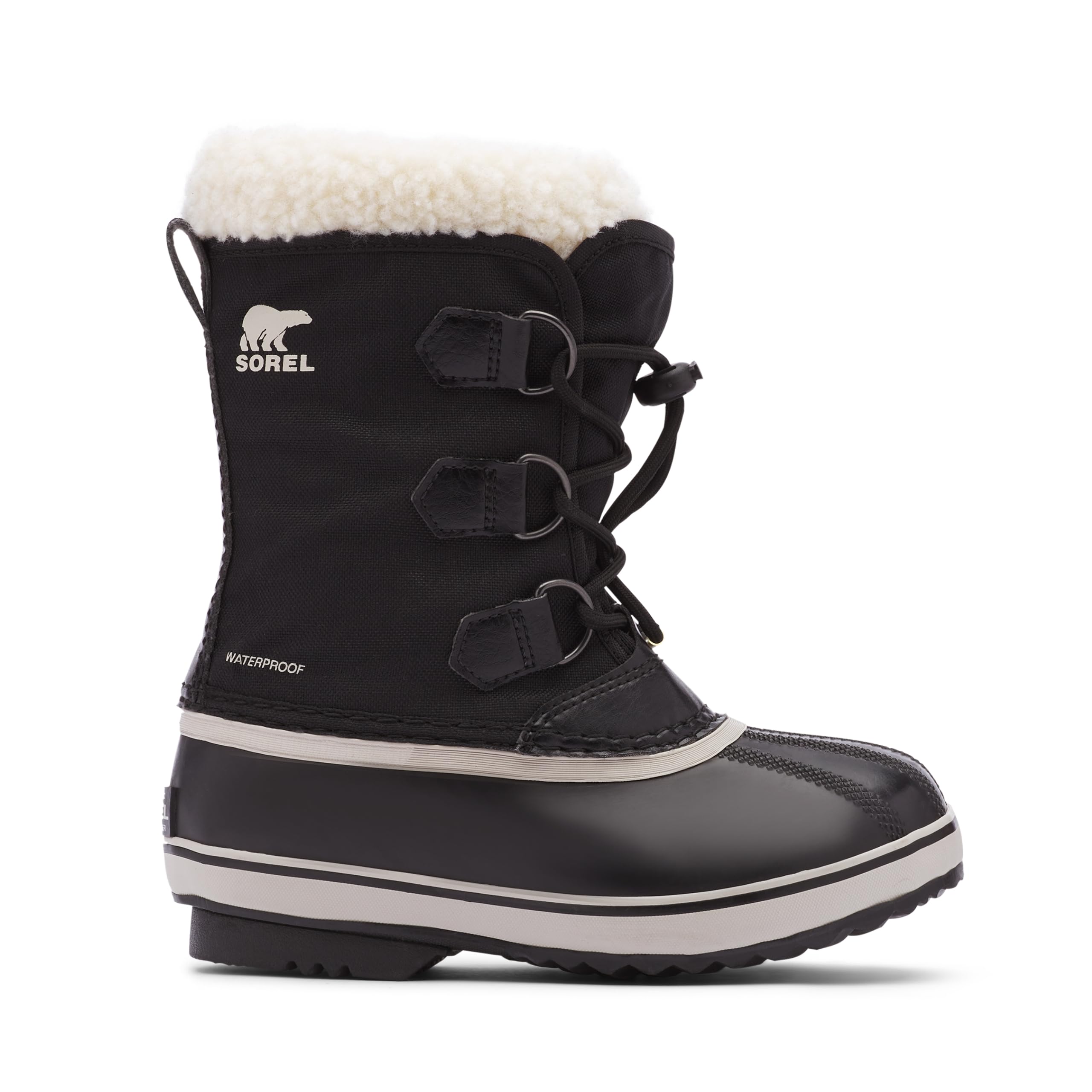 SOREL Children’s Yoot Pac Nylon Waterproof Boot – BLACK – 11