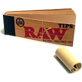 Raw Rolling Papers Unbleached Filter Tips 10 Pack = 500 Tips